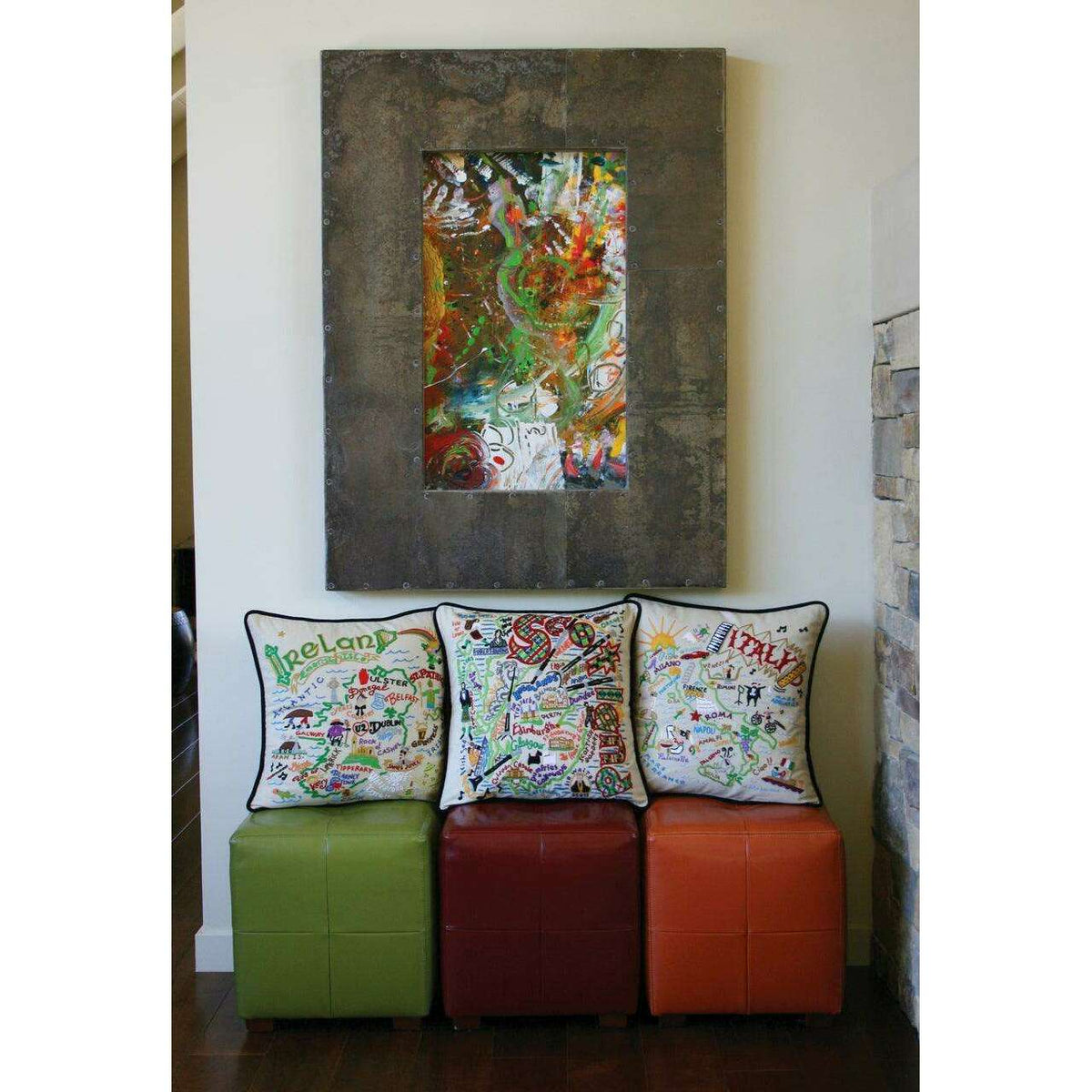 Hamptons Hand-Embroidered Pillow