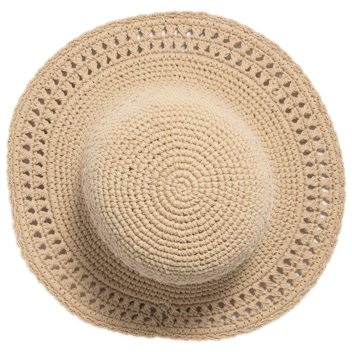 Women's Cotton Crochet Hat With A Large Brim