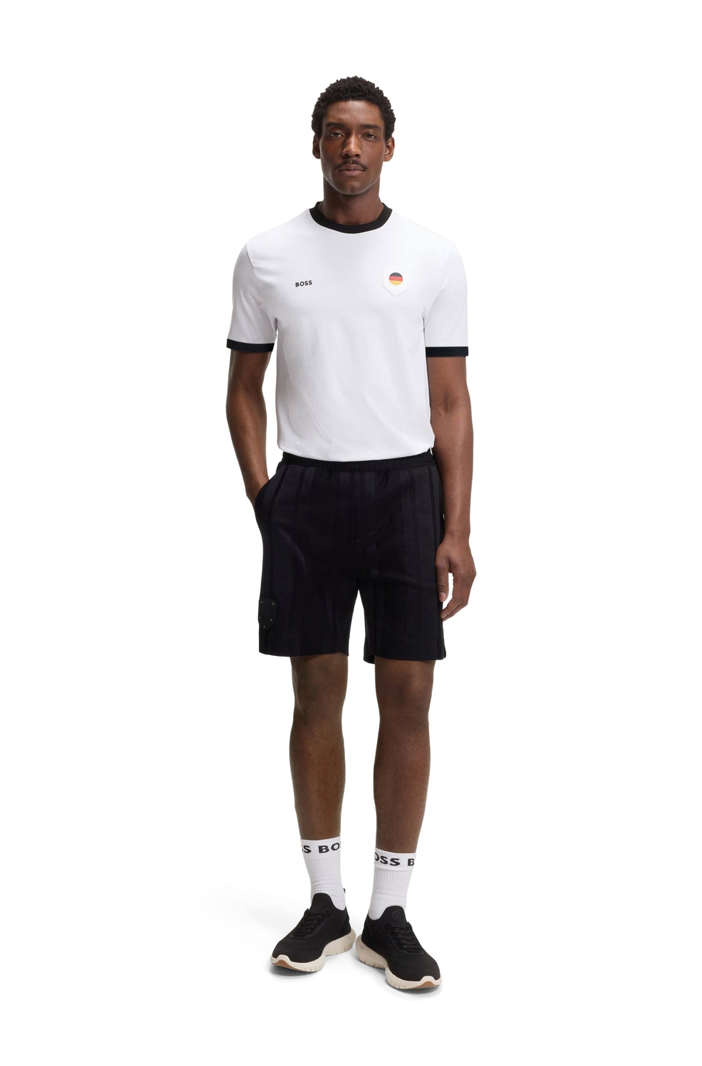 Boss Green Germany Cotton Stretch Tee - White