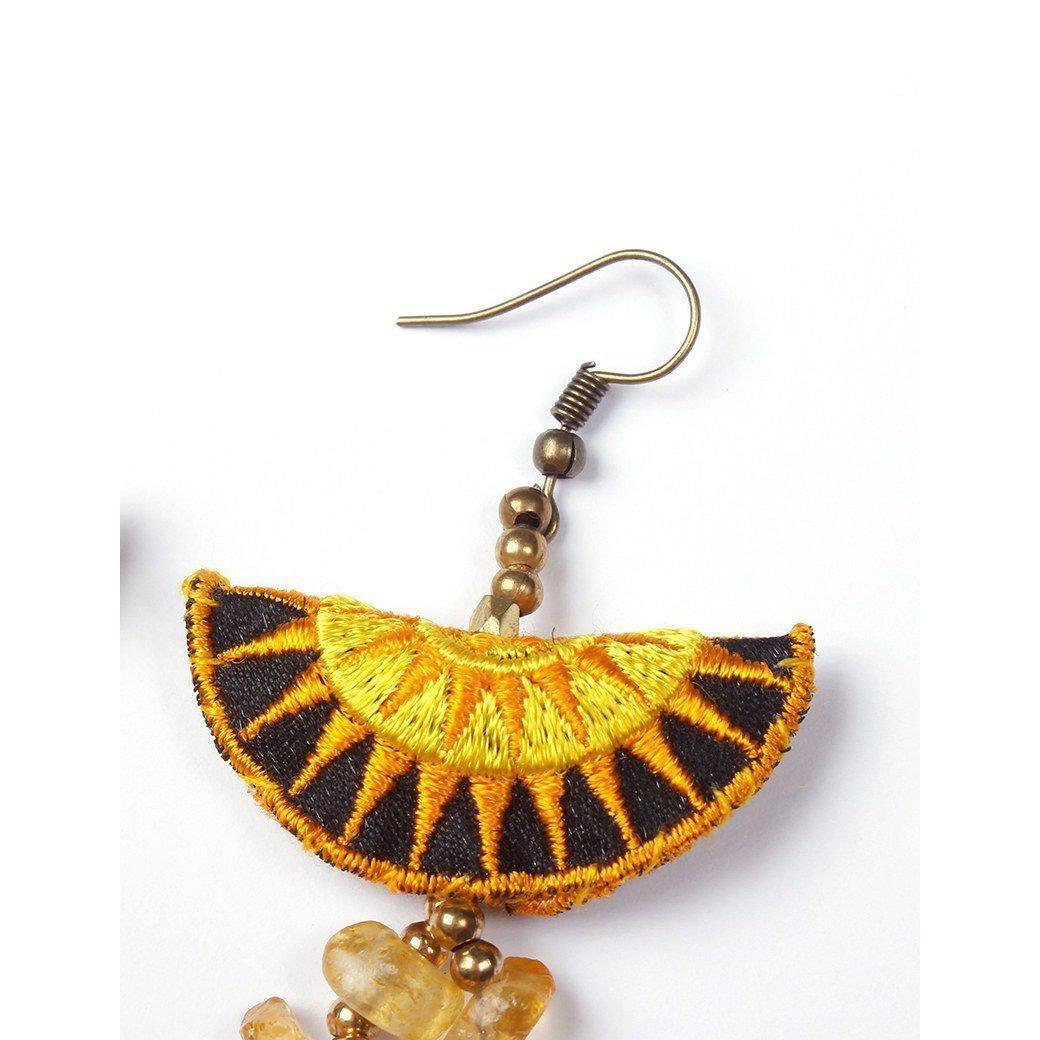 Hmong Stars Tassel Earrings - Thailand