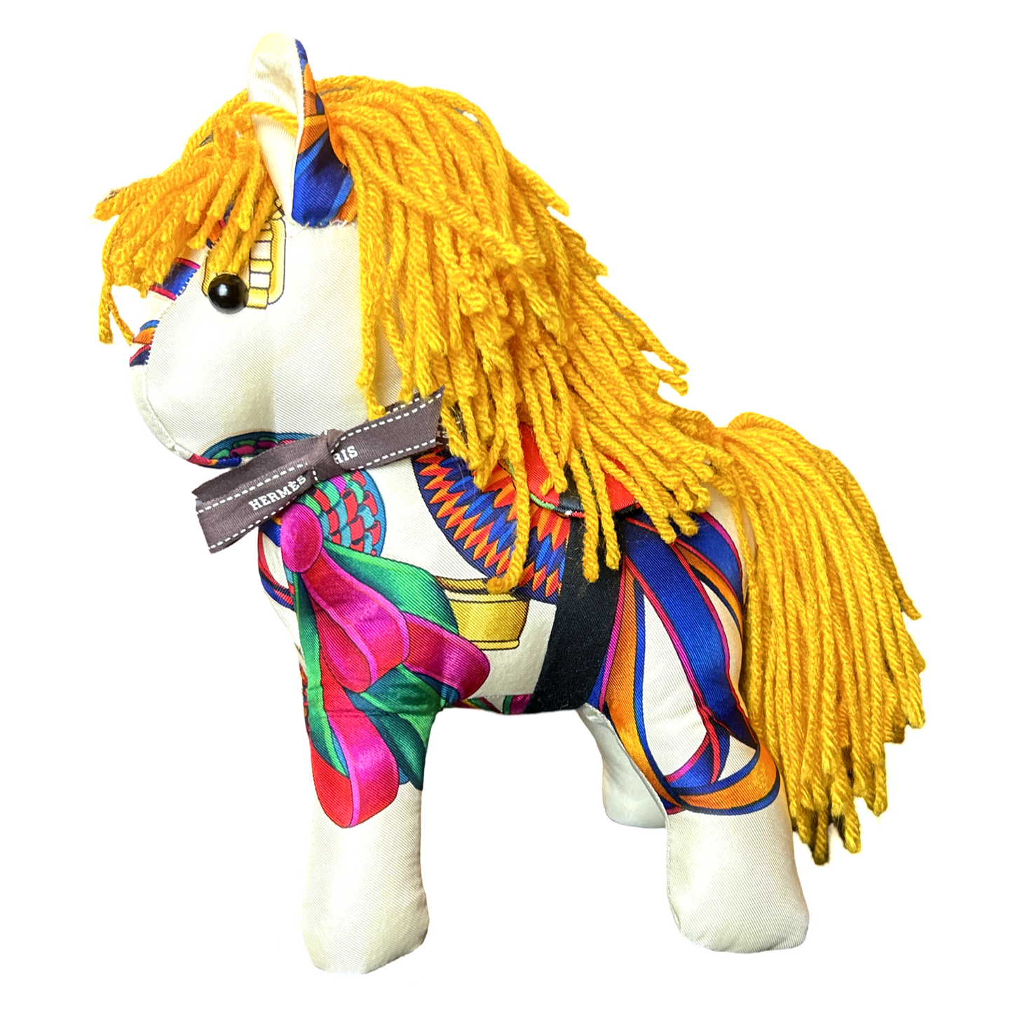 Rubans du Cheval Vintage Silk Scarf Patchwork Pony