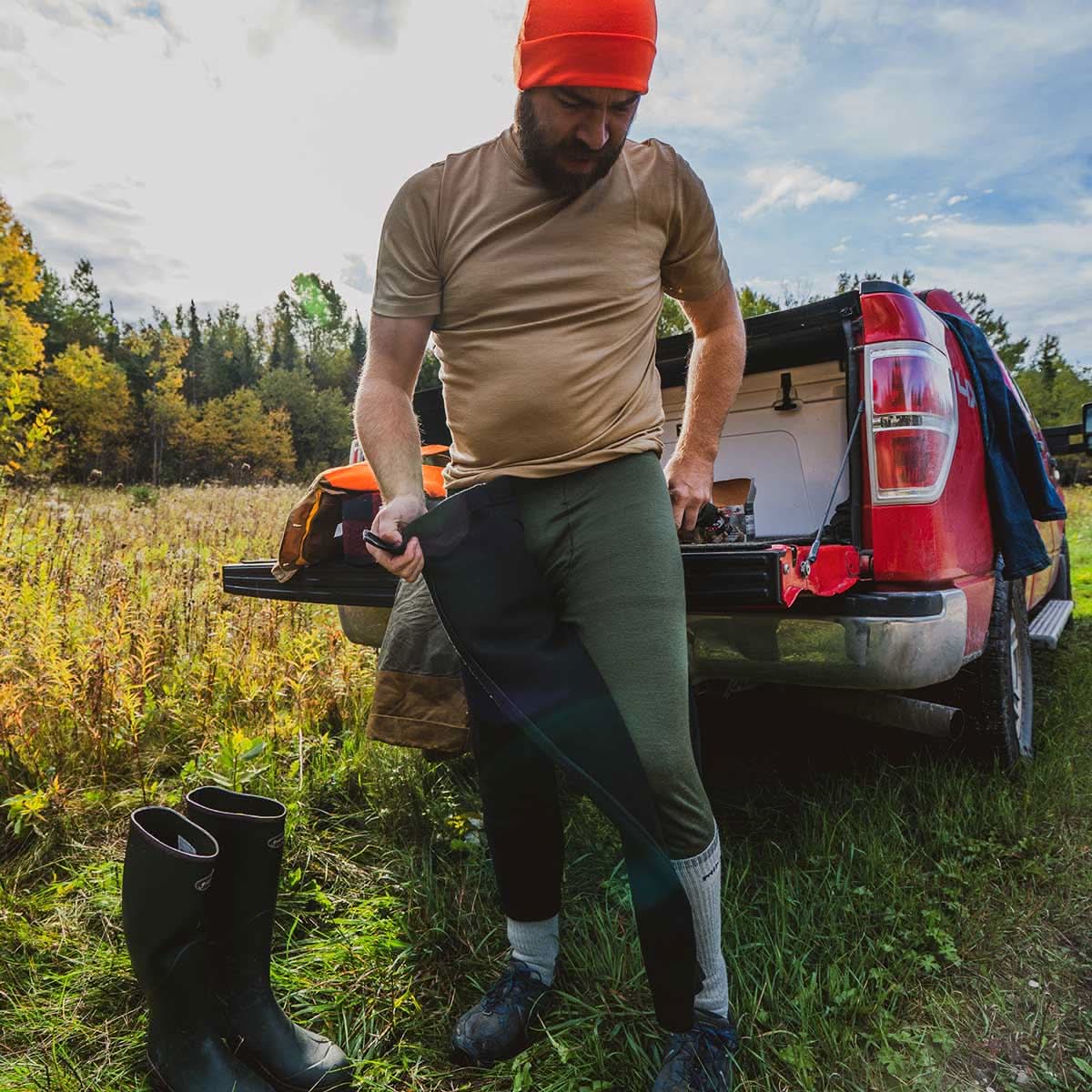Heavyweight Wool Zip-Off Bottoms 3/4 length - 100% Merino Wool - Osadia Concept Store