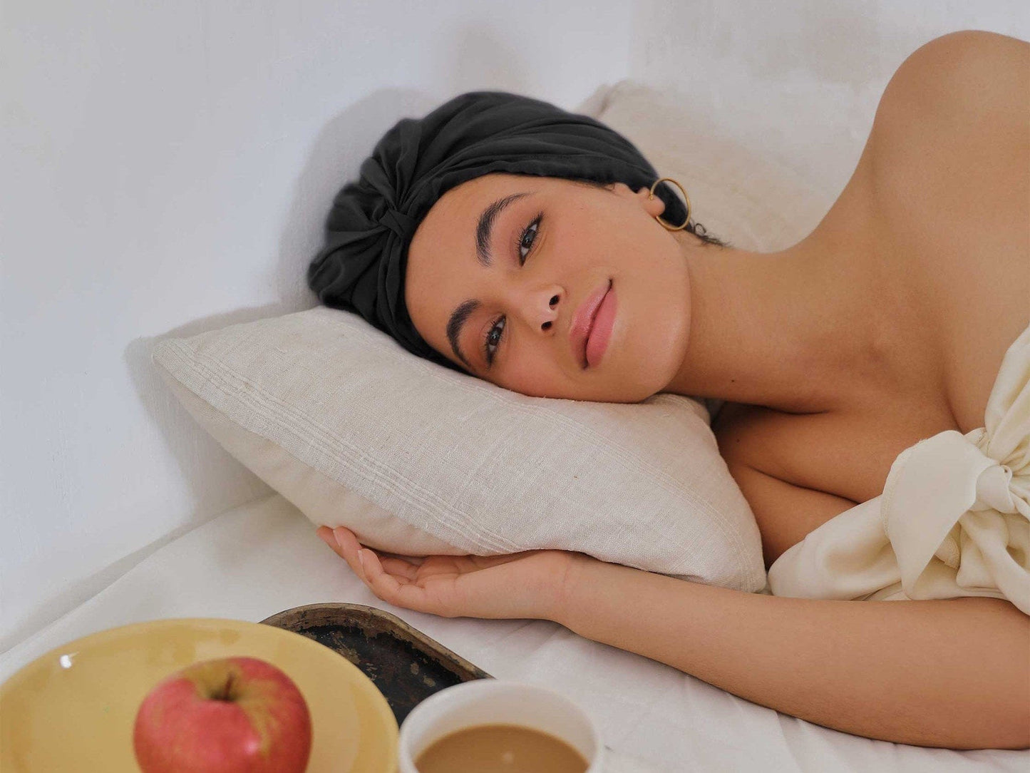 Machine Washable 100% Silk Hair Turban For Sleeping