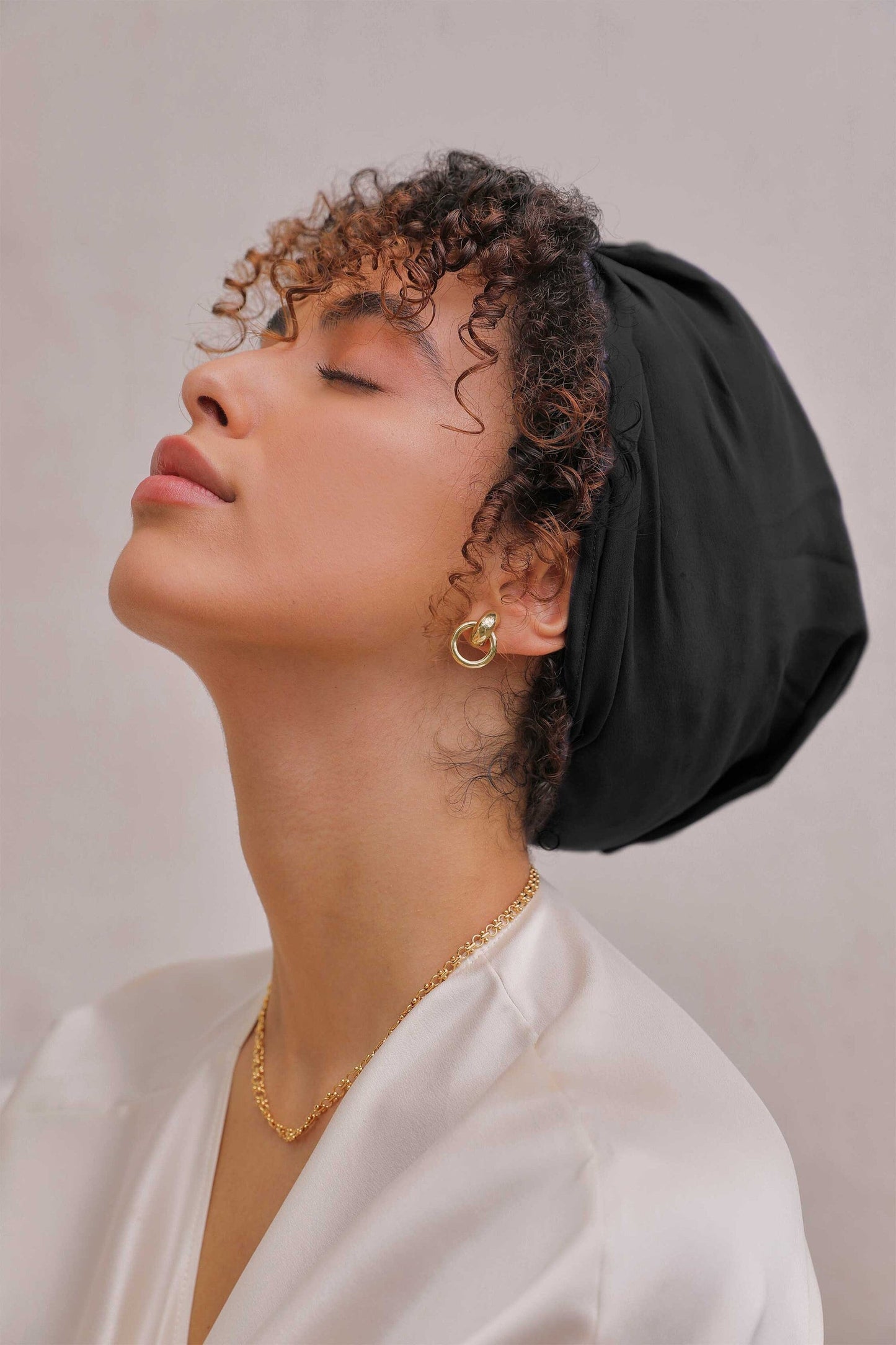 Machine Washable 100% Silk Hair Turban For Sleeping