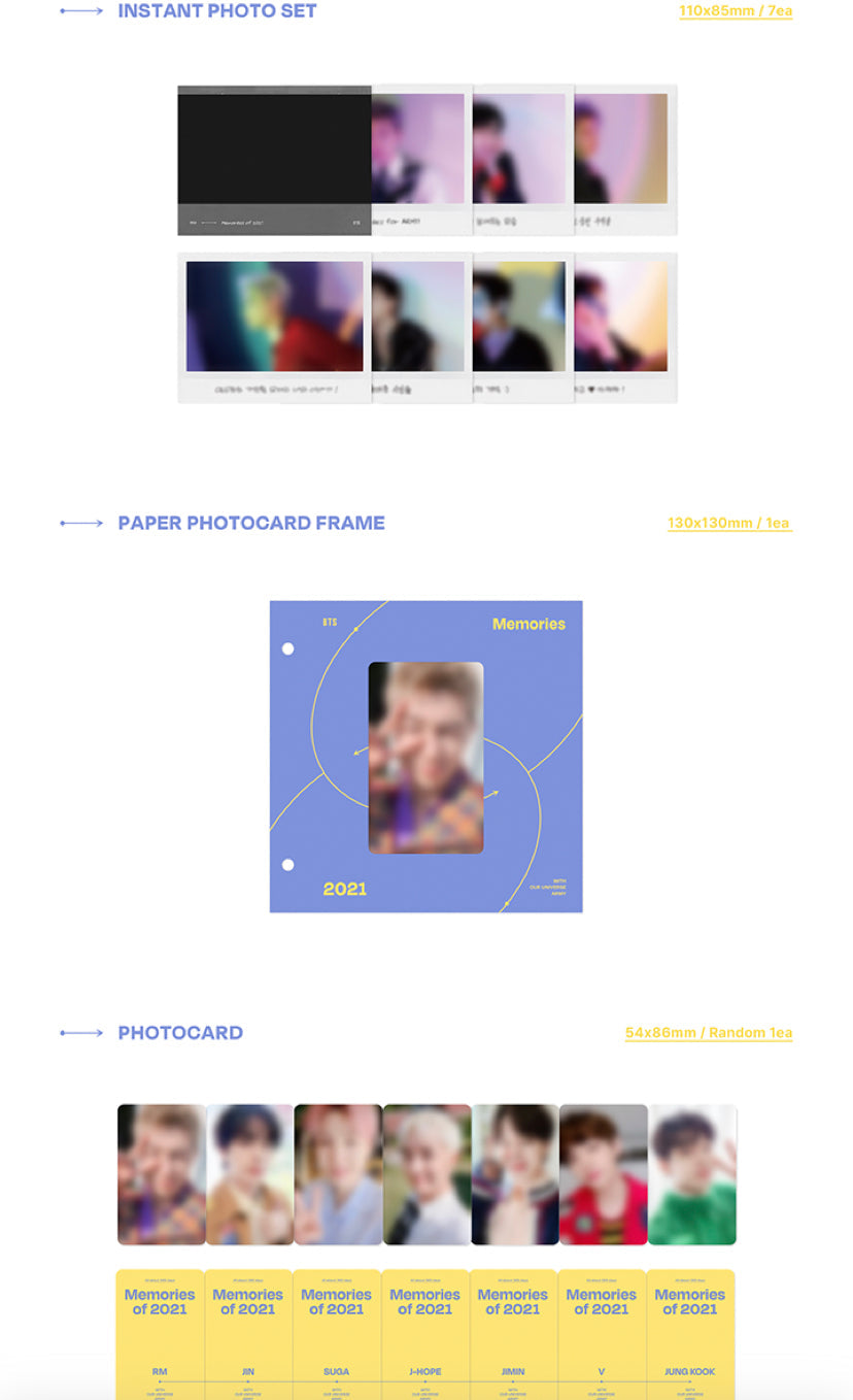 BTS - Memories Of 2021 DVD Blu-Ray Digital Code