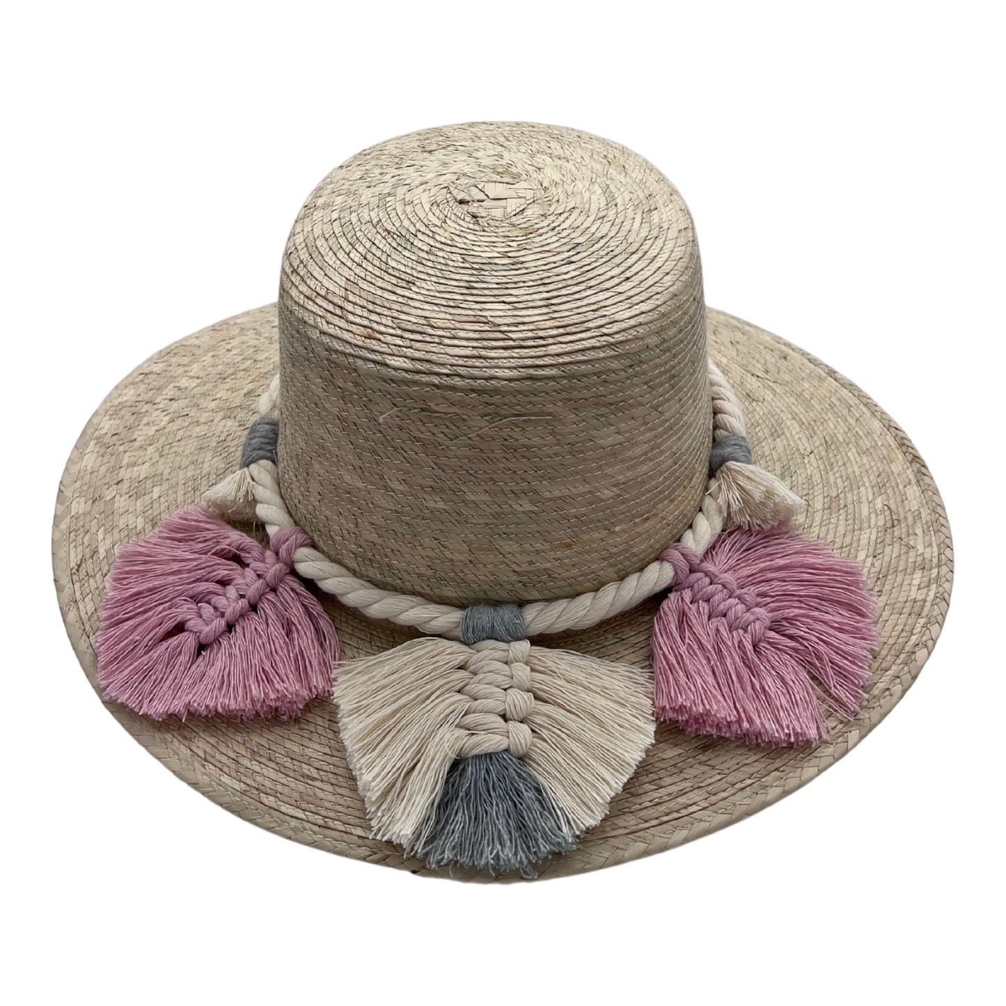 Naples Palm Hat - Leaves Macrame Band