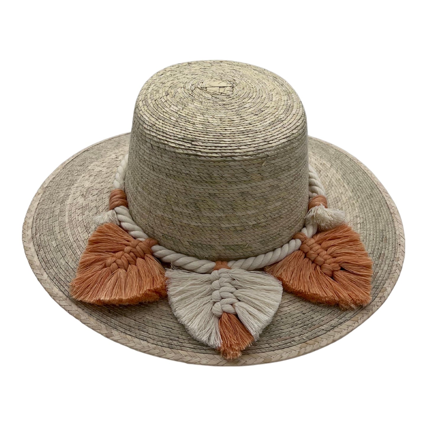 Naples Palm Hat - Leaves Macrame Band