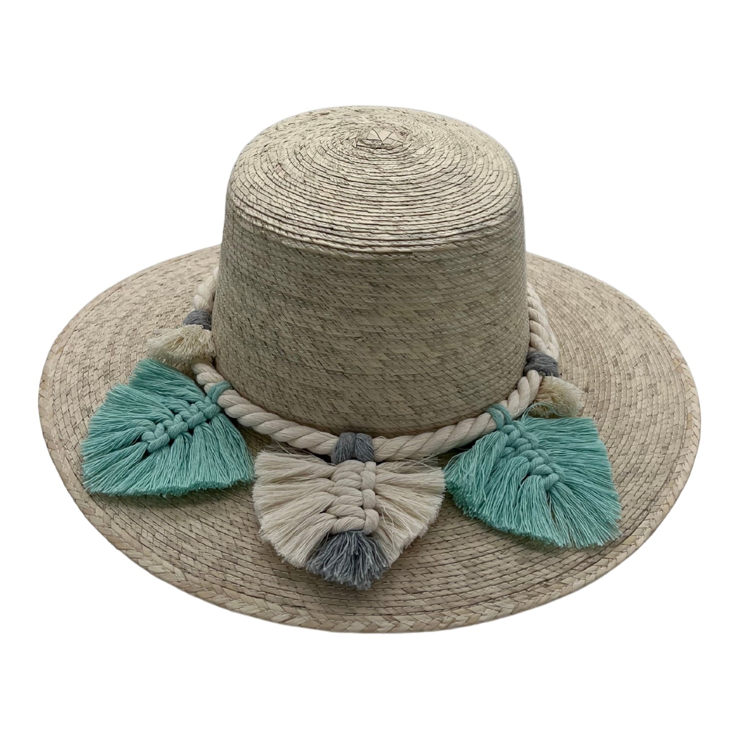 Naples Palm Hat - Leaves Macrame Band
