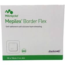 Mepilex border self absorbent foam dressing 4x4 Box of 5