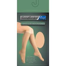 Loving Comfort® Anti-Embolism Knee Highs – 15-20 mmHg (Small, Beige)