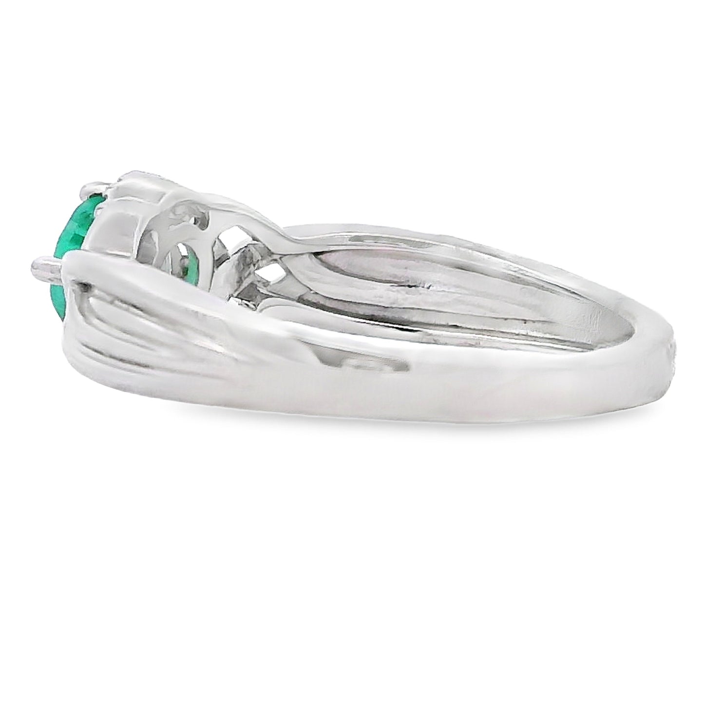 .58ct Emerald Zircon Ring Sterling Silver