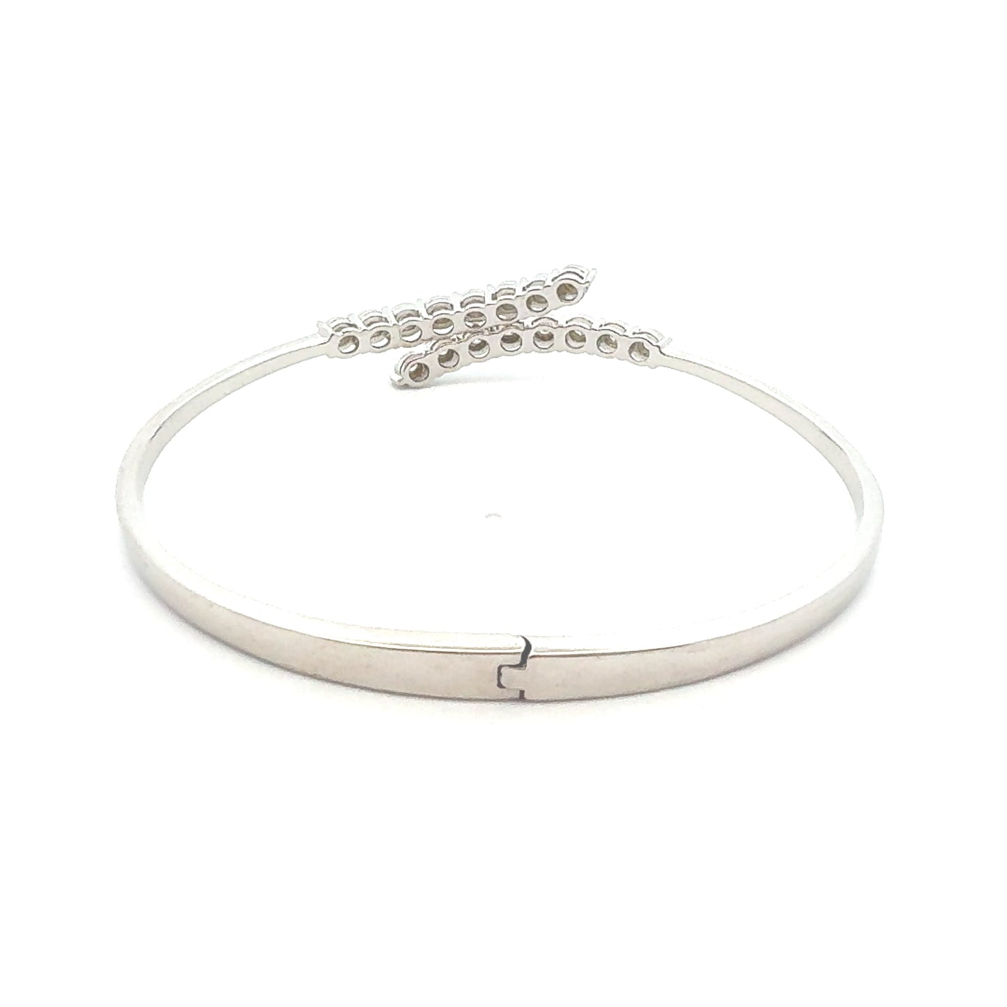 .25ct Diamond Bangle Bracelet Sterling Silver