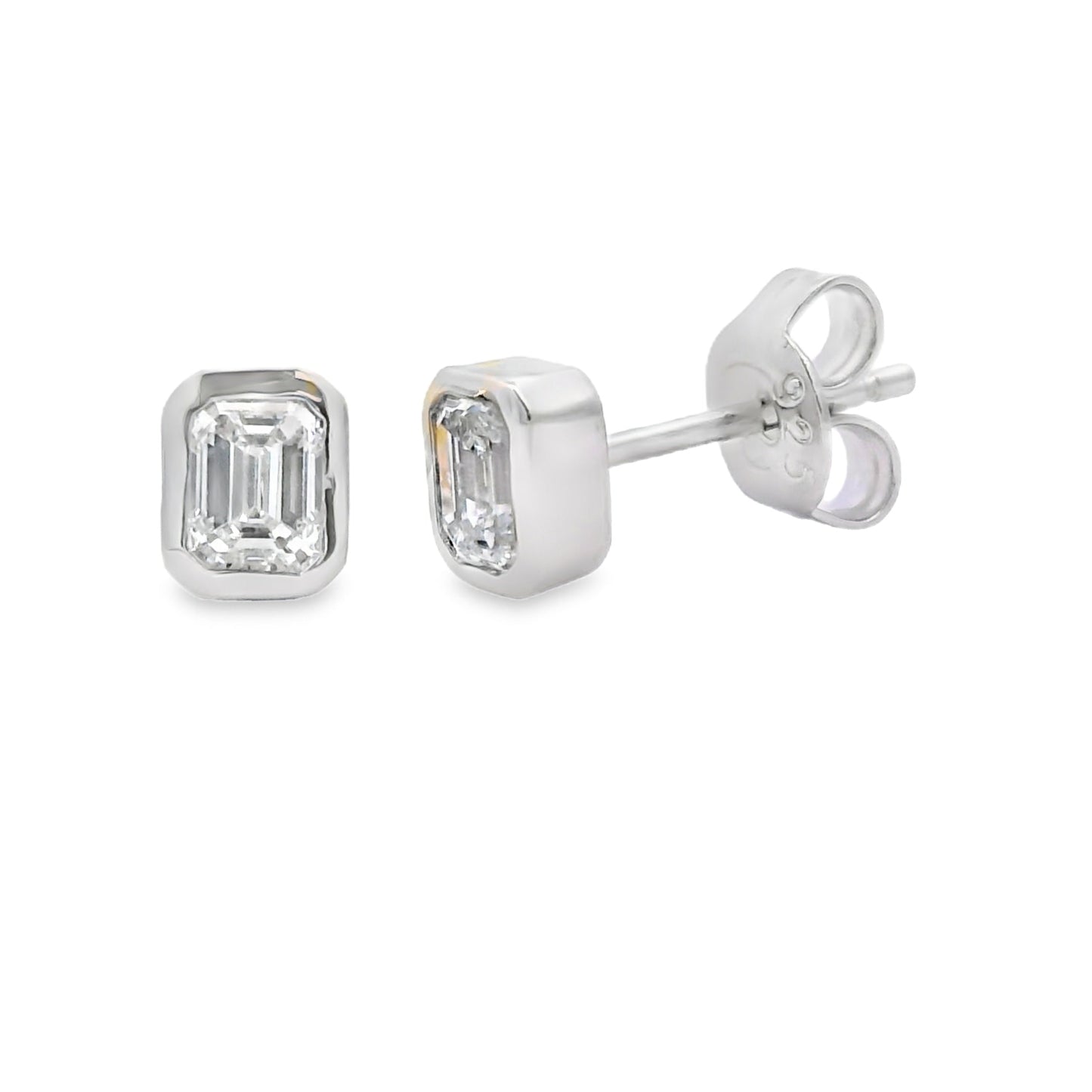 .50ct Lab Grown Diamond Stud Earrings Sterling Silver