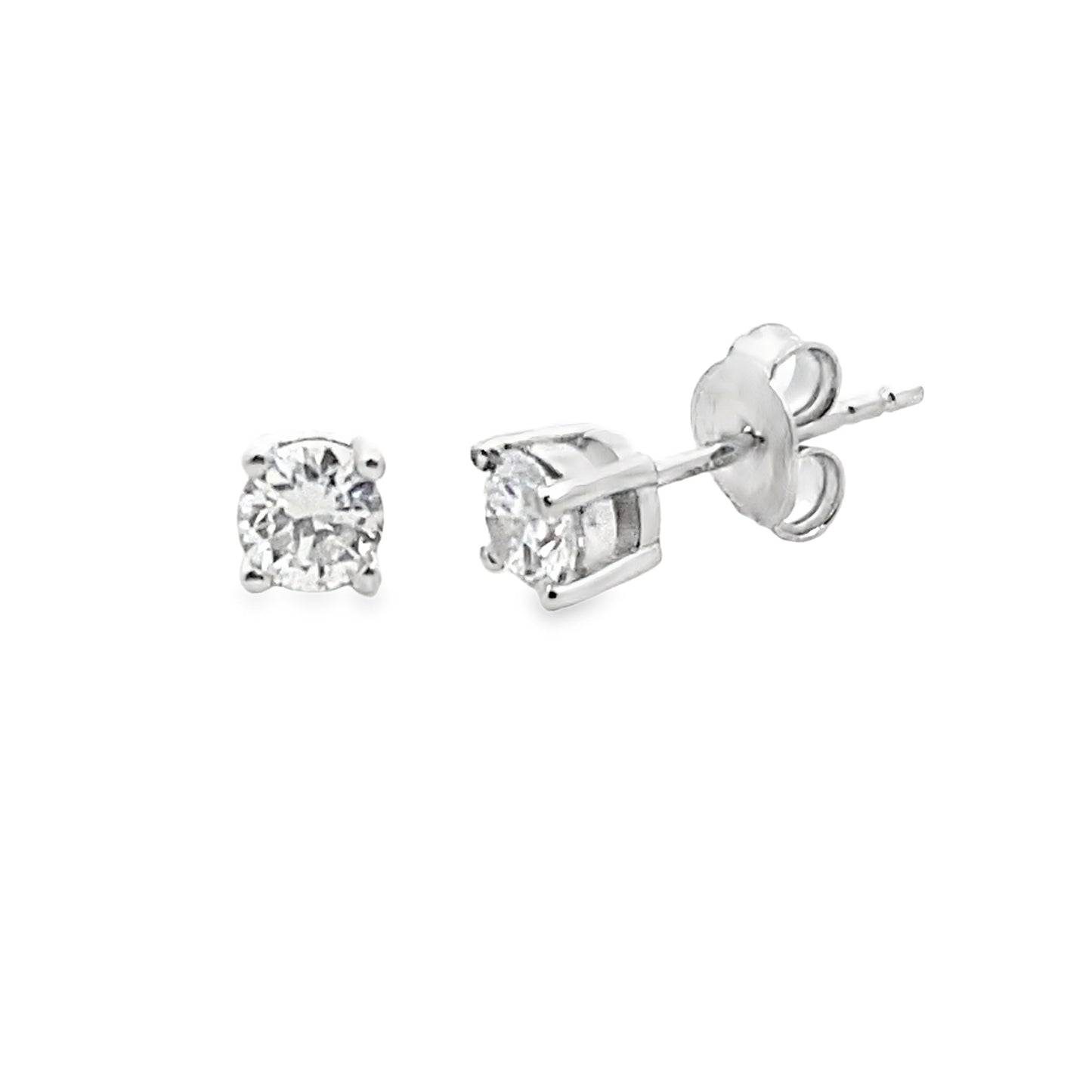 .50ct Lab Grown Diamond Stud Earrings Sterling Silver