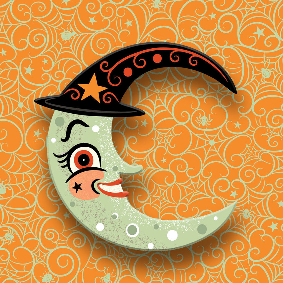 Witchy Crescent Moonhilda Brooch by Johanna Parker x Lipstick & Chrome - Osadia Concept Store