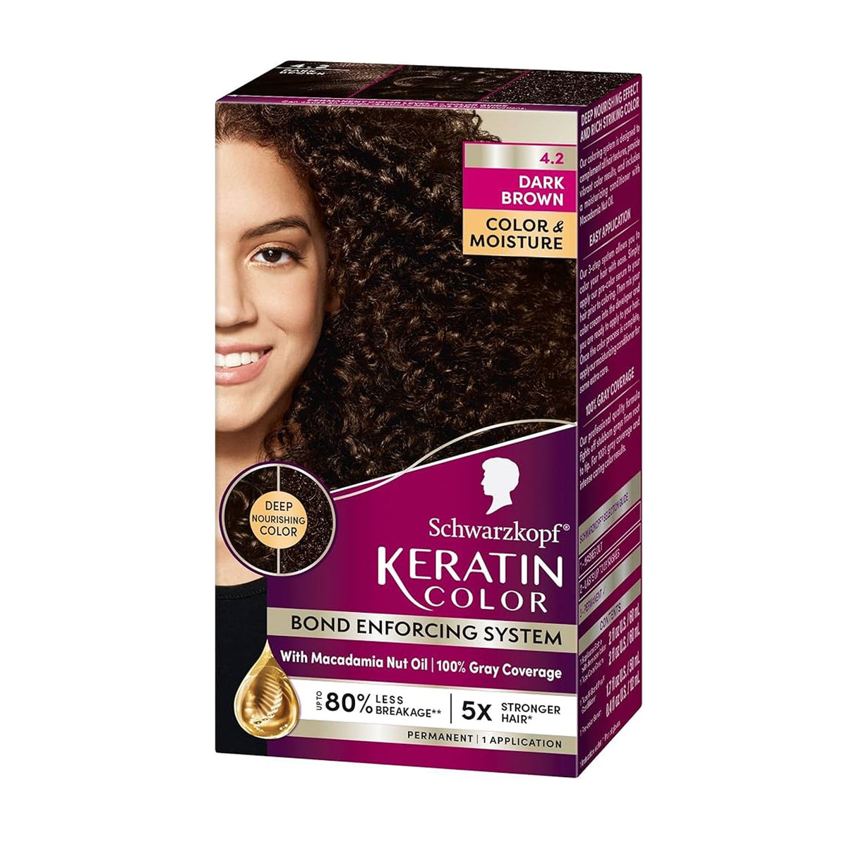 Schwarzkoph Keratin Color 4.2 Dark Brown - New