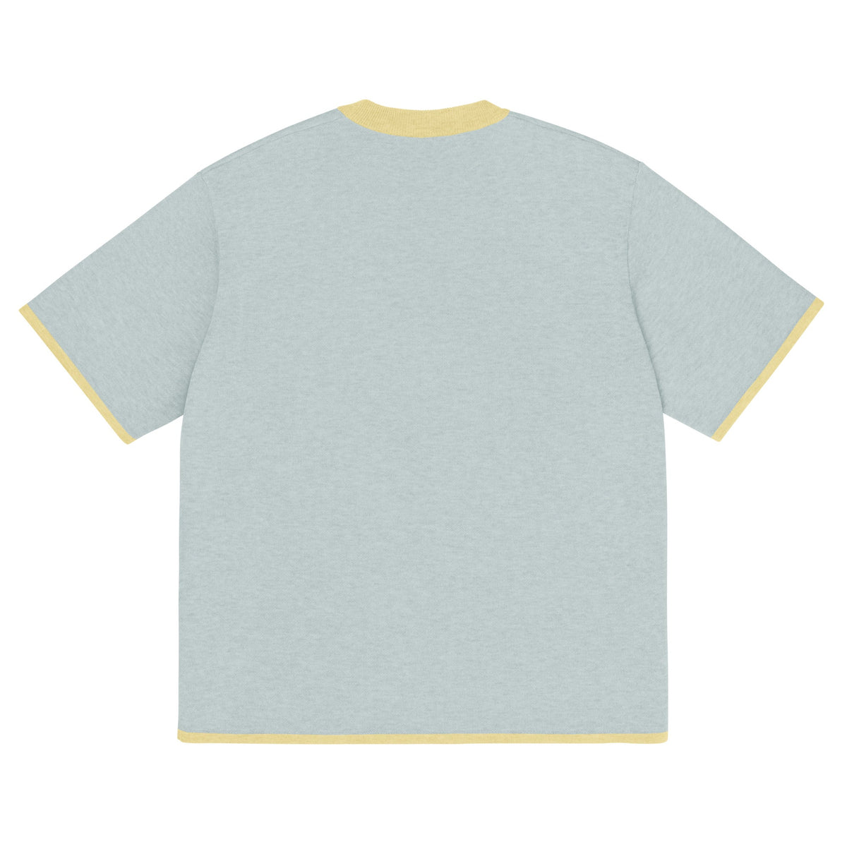 Powder with Yellow Trim Knitted classic tee