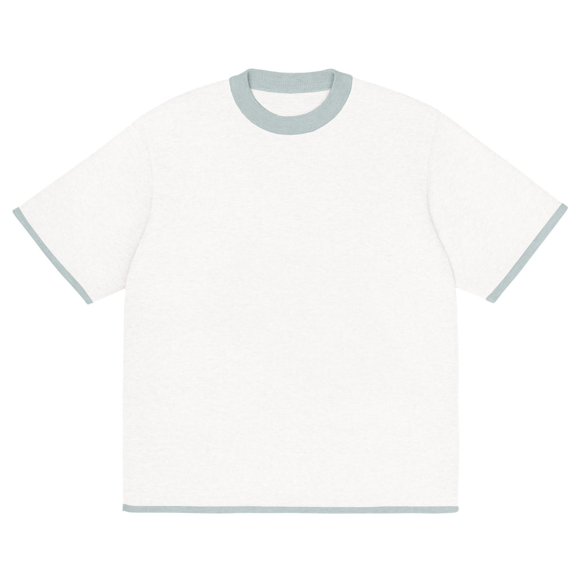 White Powder with Blue Trim Knitted classic tee