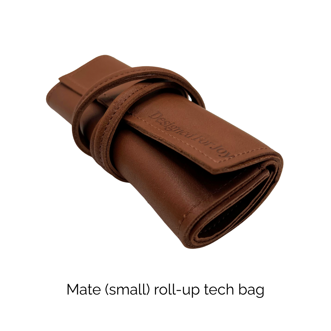 Pro & Mate Leather Tech and Charger Roll-Up Bags