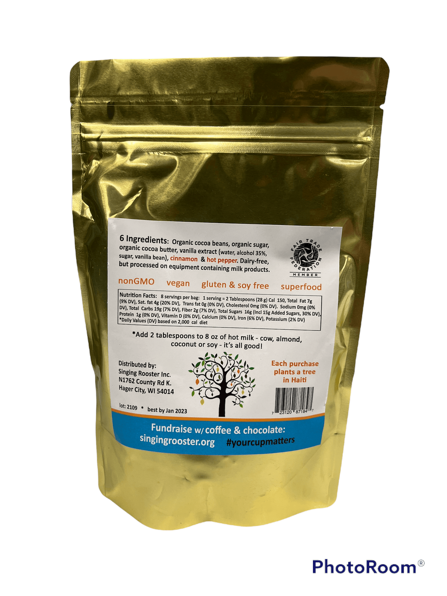 Organic Fair Trade Haitian Dark Hot Chocolate - Spicy!