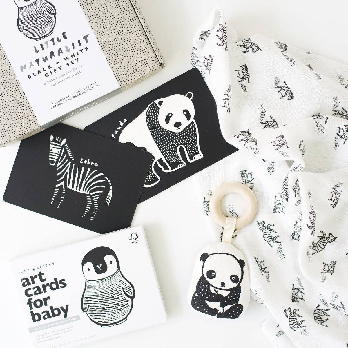 Newborn Baby Gift Set - Black + White - Osadia Concept Store