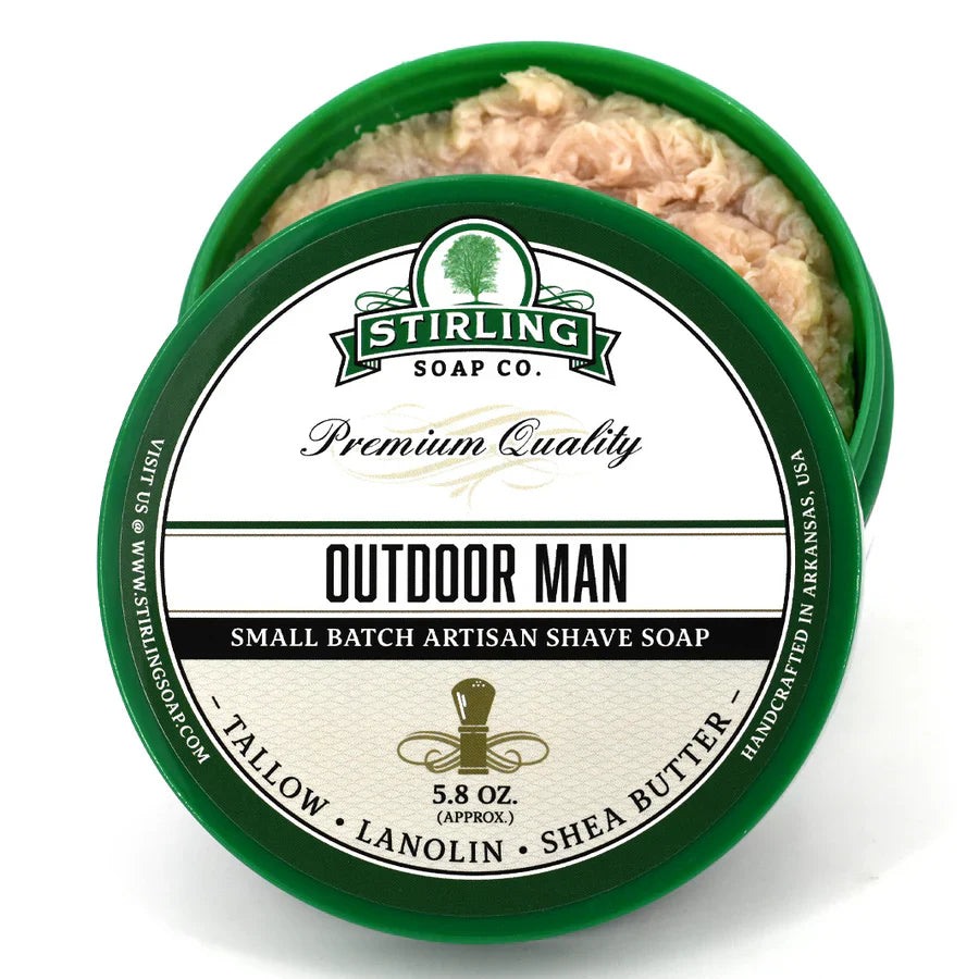 Stirling Soap Co. Outdoor Man Shave Soap Jar 5.8 Oz