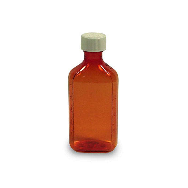 BERRY PLASTIC OVAL BOTTLES, AMBER, 3 OZ, 135 COUNT CASE
