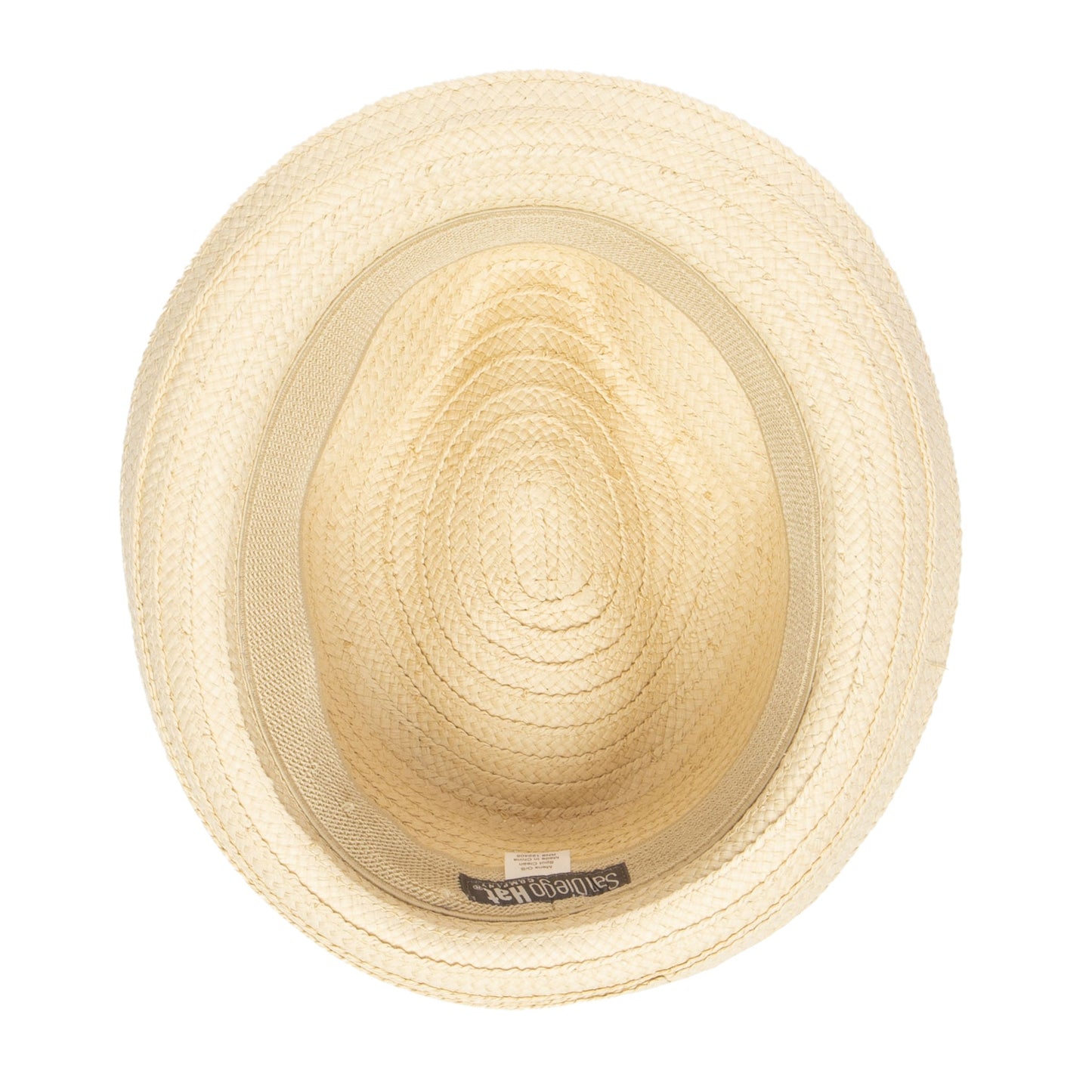 Men's Fedora With Layered Webbing & Raffia Trim