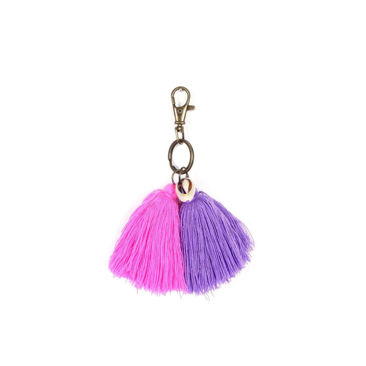 Campana Shell Tassel Zipper Pull | Handmade Keychain from Thailand