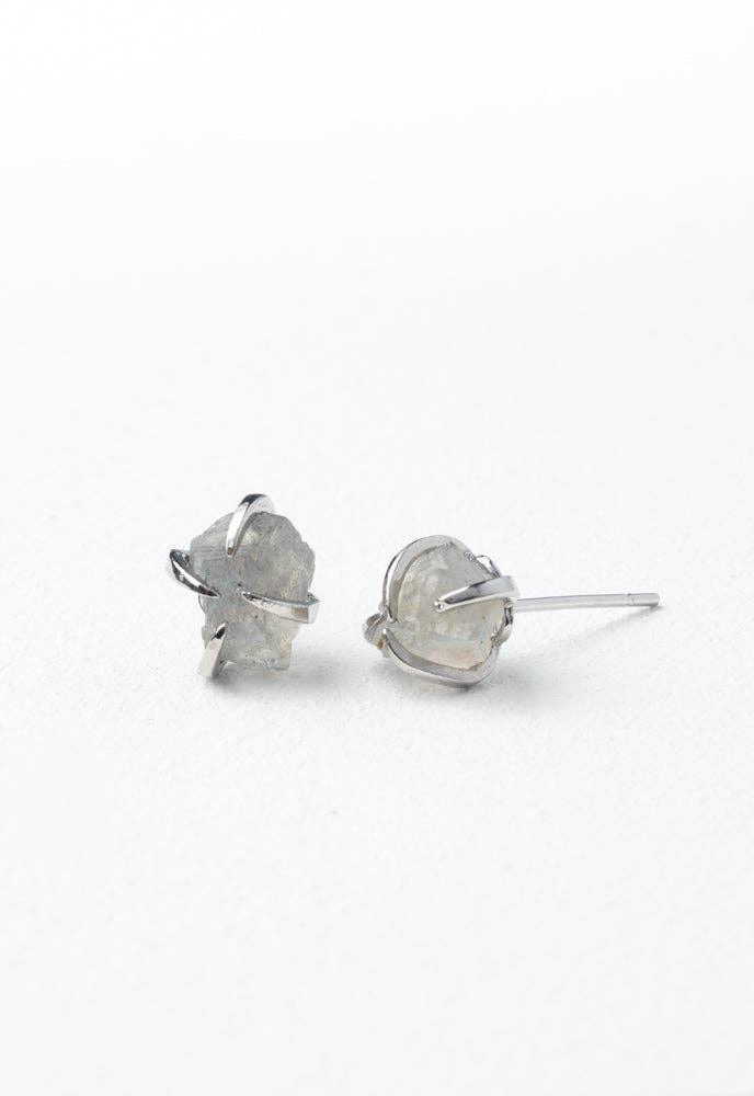 Shine Silver Studs in Dusk