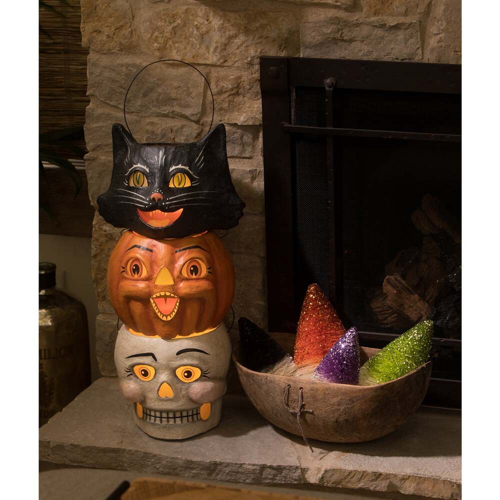 Spunky Pumpkin Bucket Paper Mache by Bethany Lowe Designs - Osadia Concept Store