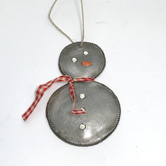 Steel Snowman Ornament