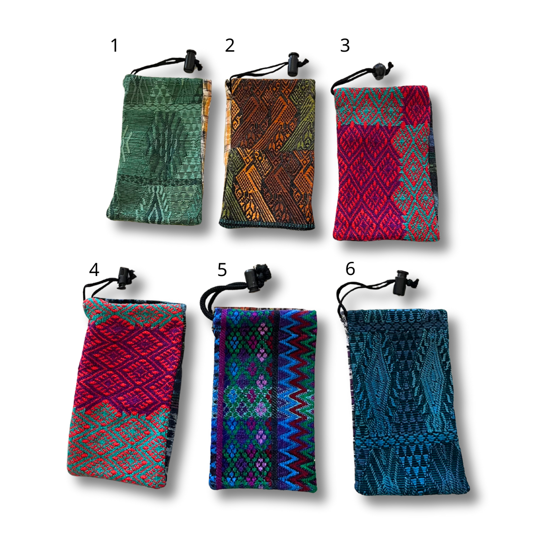 Pick Color: Sunglass | Eyeglass Case Up-cycled Textile One-of-a-kind Huipil - Guatemala