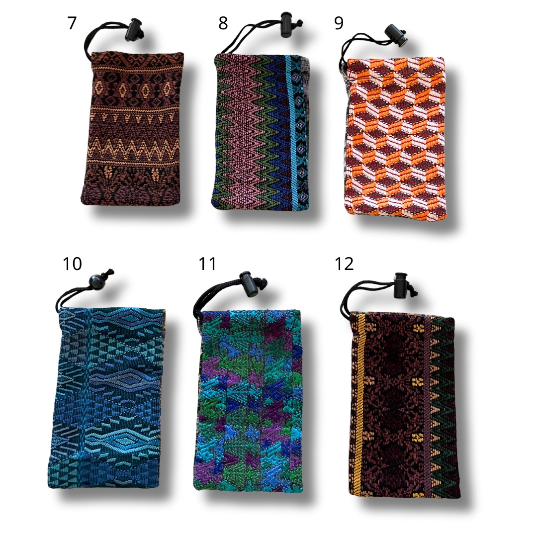 Pick Color: Sunglass | Eyeglass Case Up-cycled Textile One-of-a-kind Huipil - Guatemala