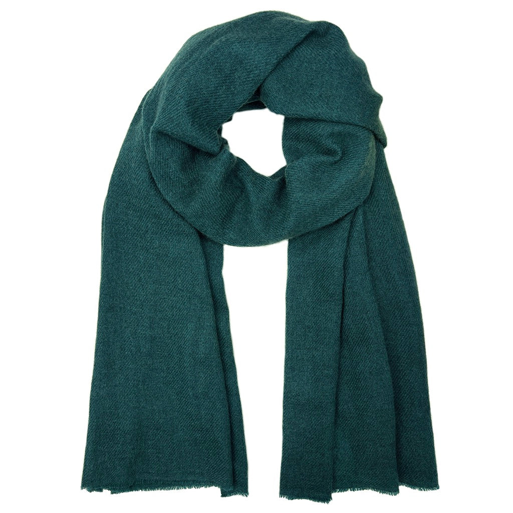 Teal Handloom Cashmere Scarf