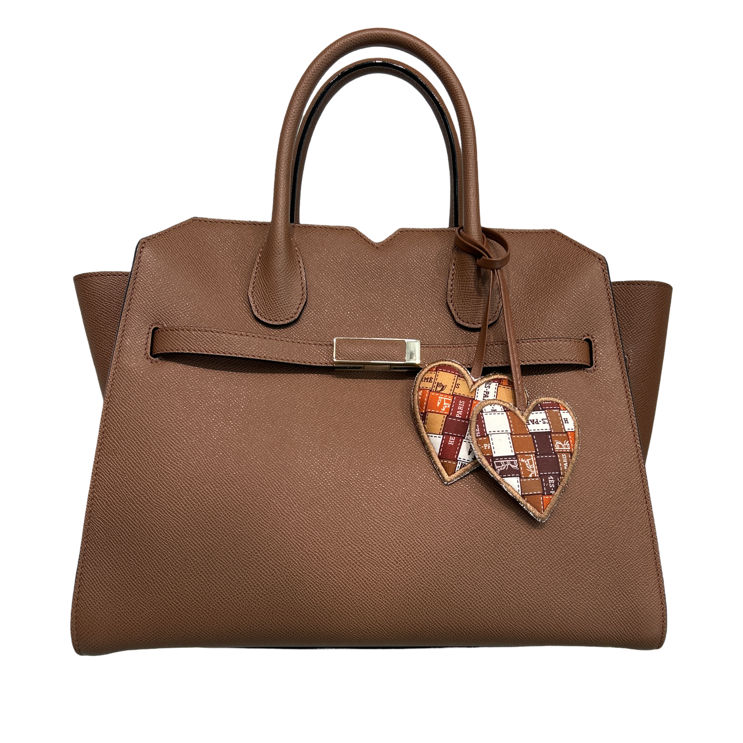 Farfalle Blue Scarf Double Heart Bag Charm