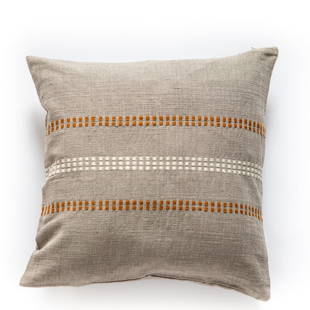 Zenach Handwoven Ethiopian Cotton Throw Pillow