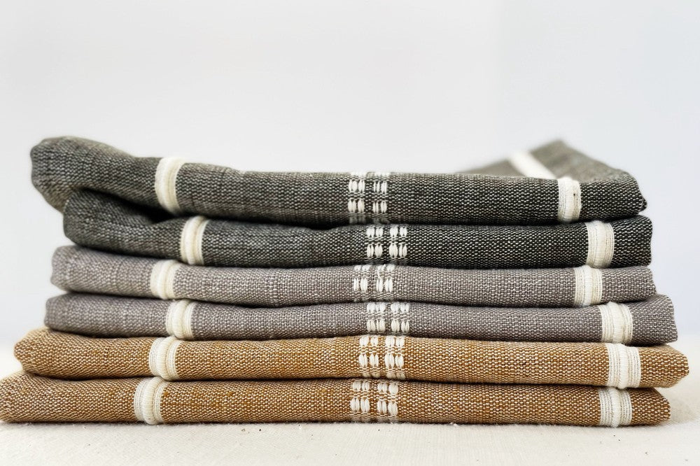 Zenach Handwoven Ethiopian Cotton Napkins | Set of 2
