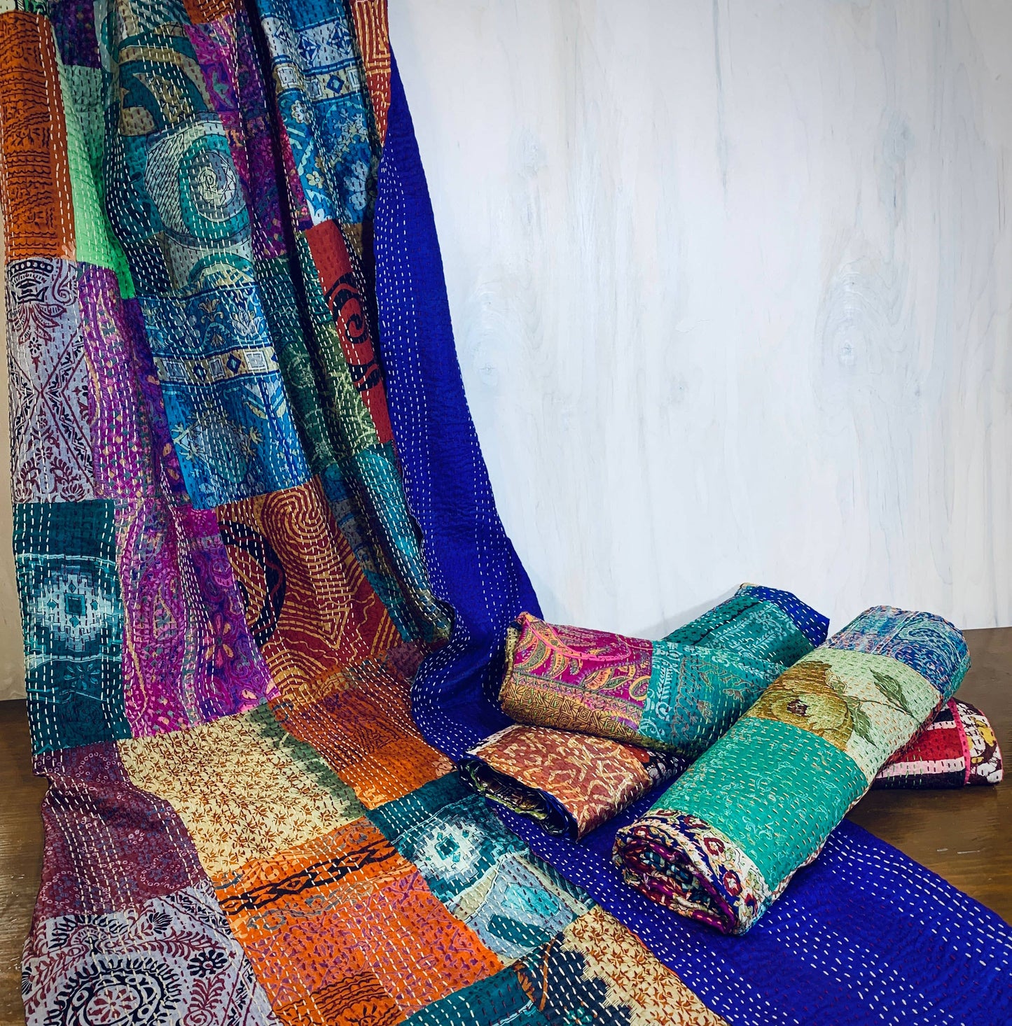 Silk Sari Kantha Throw - Osadia Concept Store