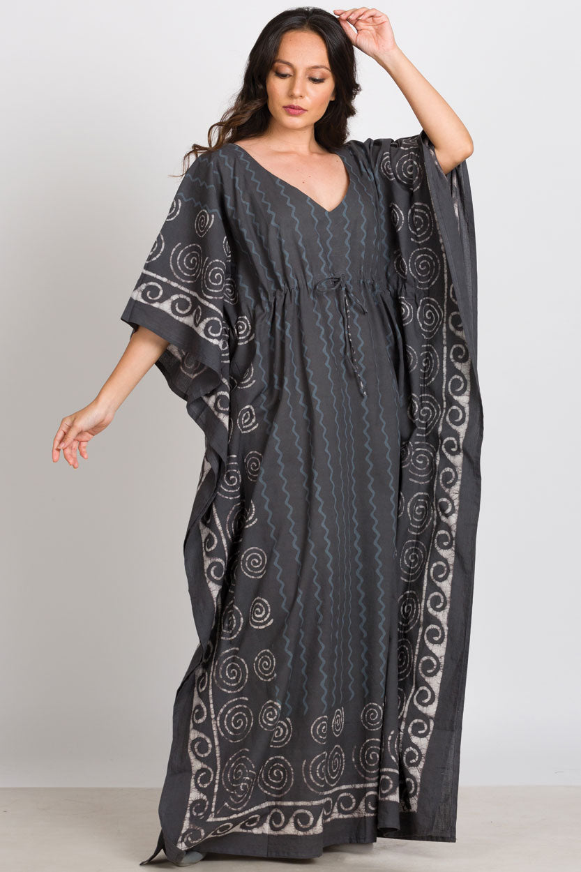 Spiral Block Print Caftans