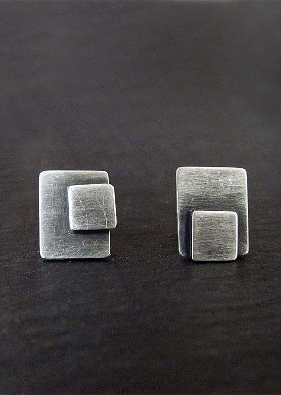 Asymmetrical Geometric Studs - Osadia Concept Store