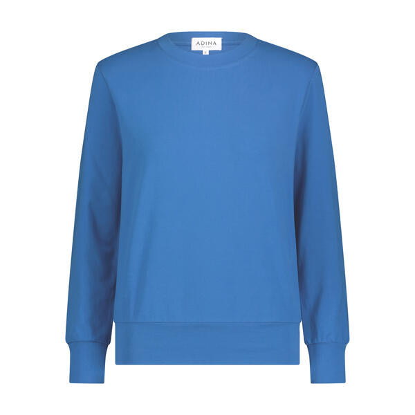 Sweatshirt Tee- Cobalt