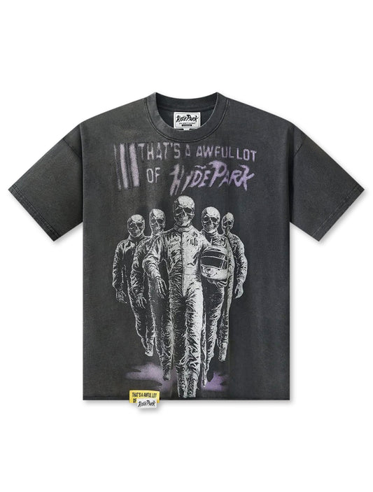 Hyde Park x Alocs Moto Racer Team Tee  - Black Wash