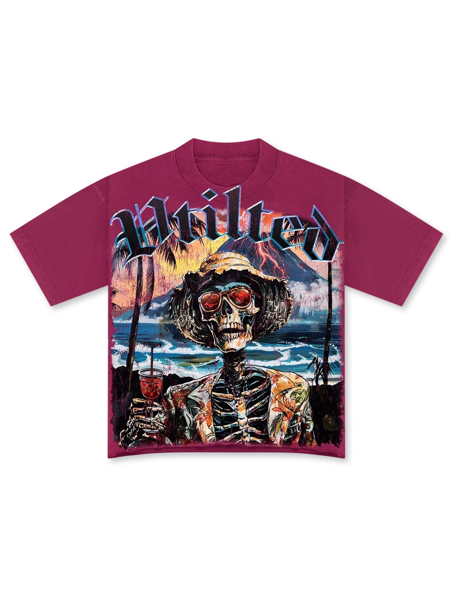 Vtilted Paradise Tee - Berry