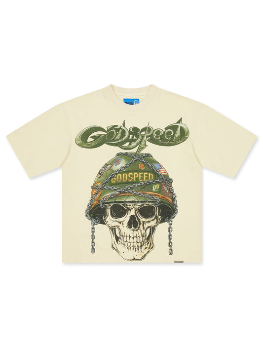 Godspeed Badges of Honor II Boxy Tee - Bone