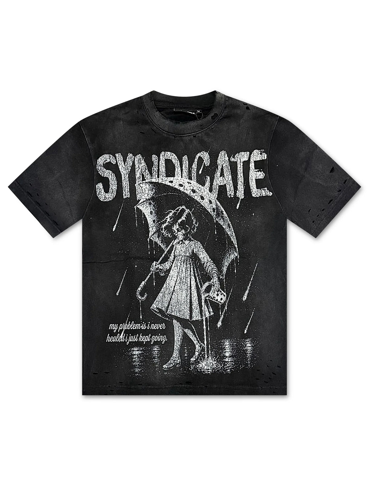 Syndicate Healed Tee - Black Wash