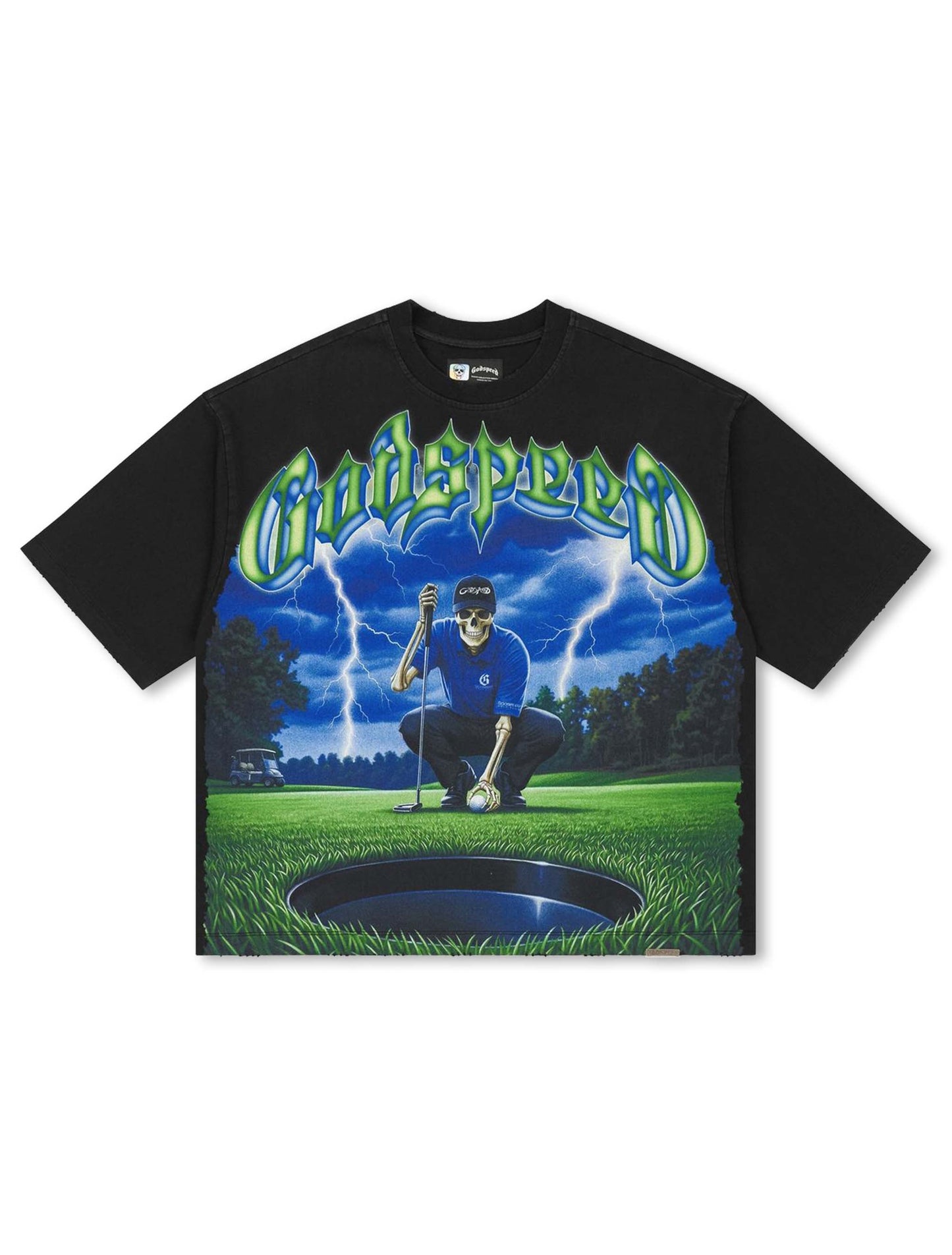 Godspeed No Mulligans Boxy Tee - Black Wash