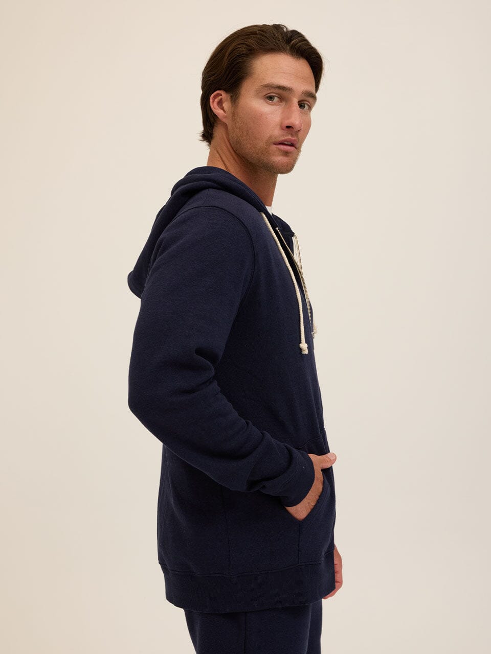 Triblend Zip Fleece Hoodie