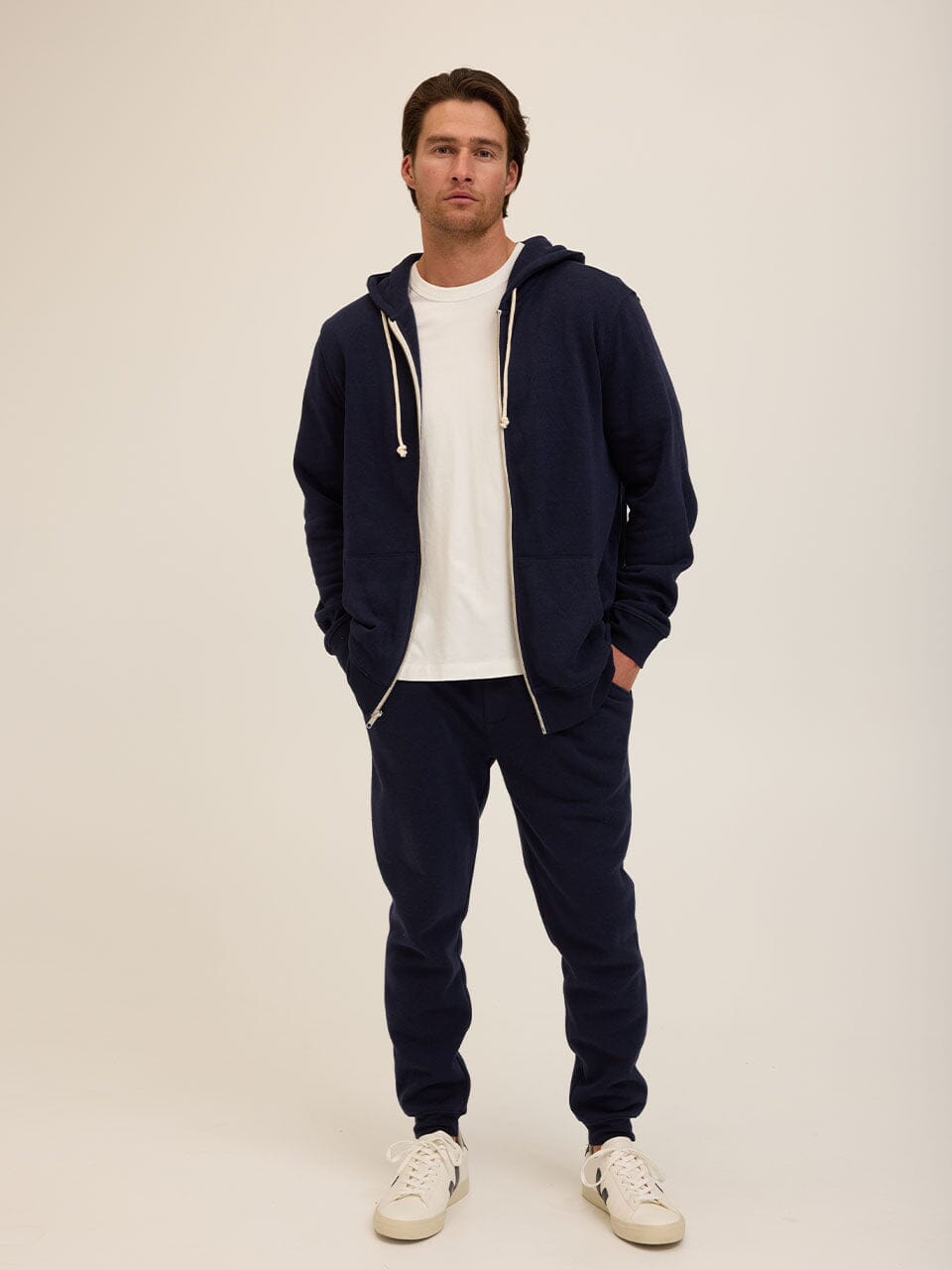 Triblend Zip Fleece Hoodie