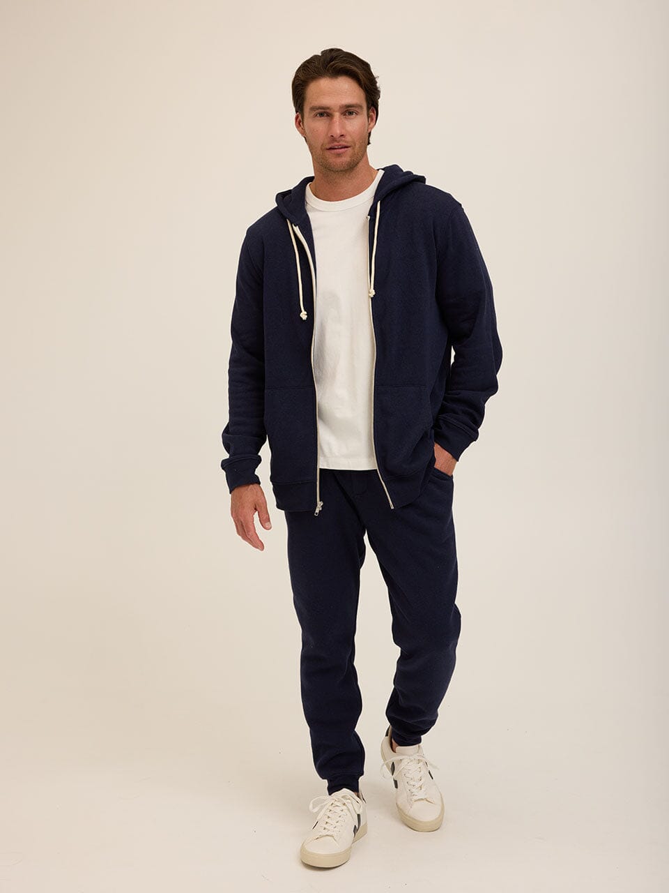 Triblend Zip Fleece Hoodie